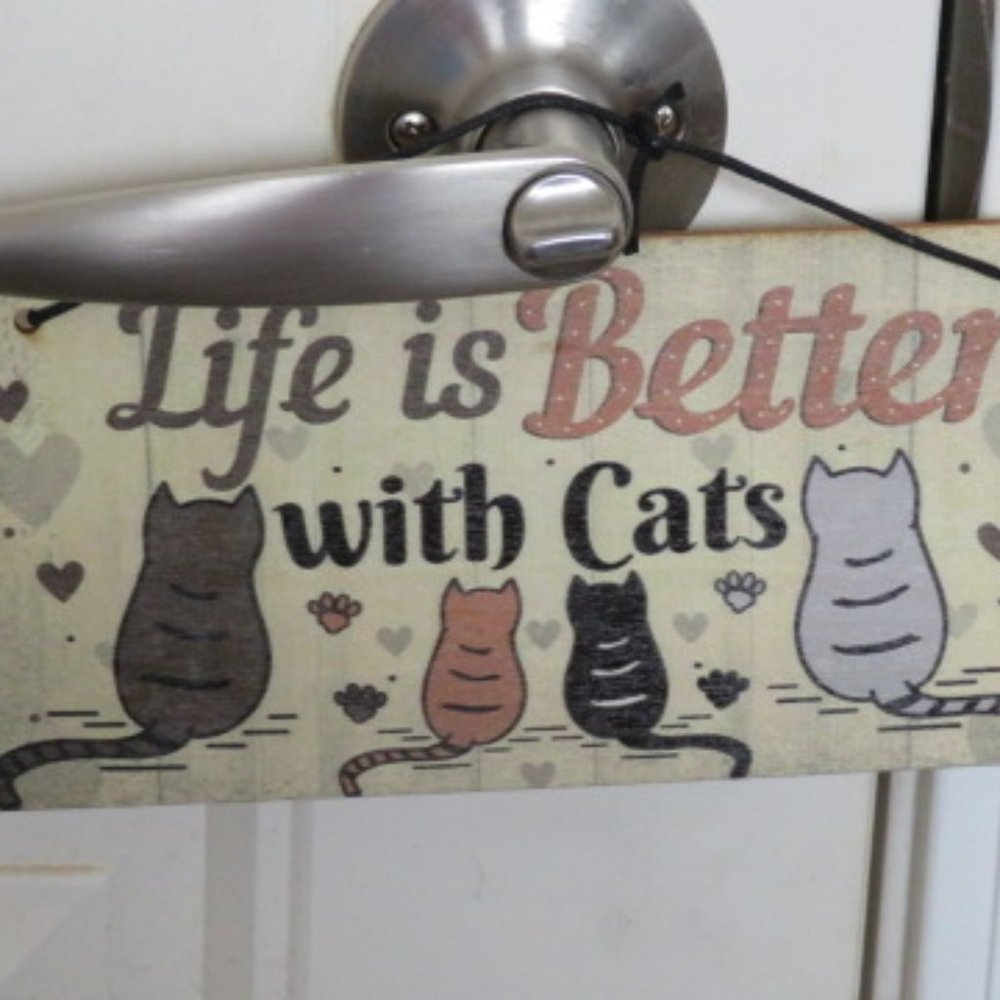 Wood CAT Sign (F29) - Picture 2 of 4